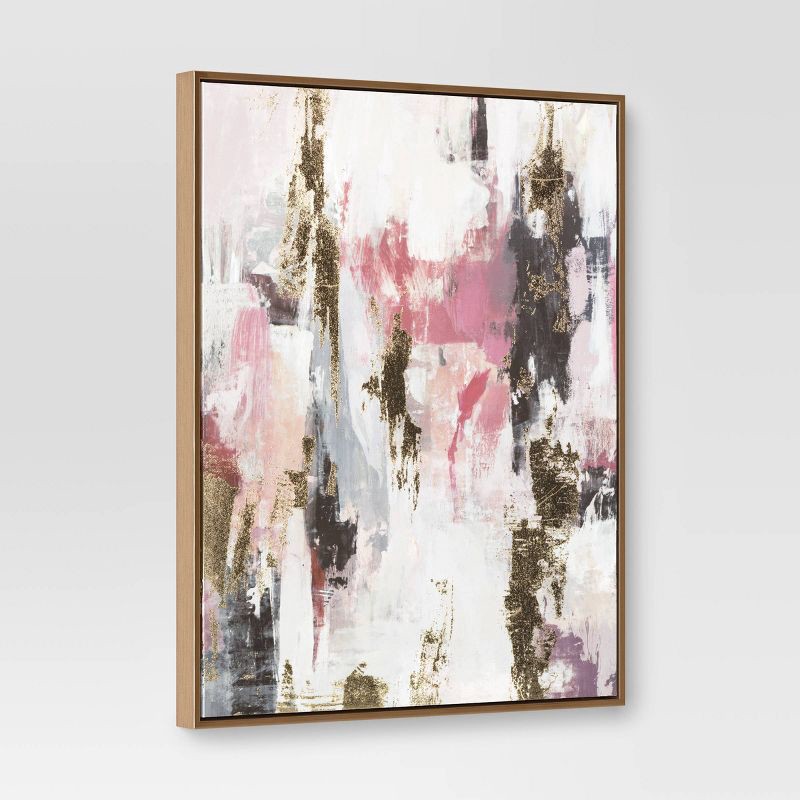 slide 4 of 5, (Set of 2) 16"x20" Foil Abstract Canvas Framed Arts - Threshold™, 1 ct