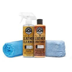 Chemical Guys Kit (4 Piece) Leather Kit: Automotive Leather Cleaner & Conditioner, Unscented, Liquid, 12 oz