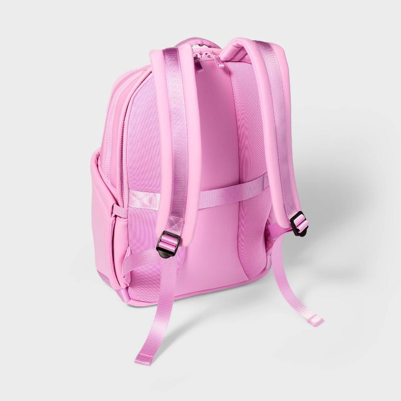 slide 2 of 6, 14L Faux Neoprene Backpack - All In Motion™️ Pink: High School Laptop Bag, 14 liter
