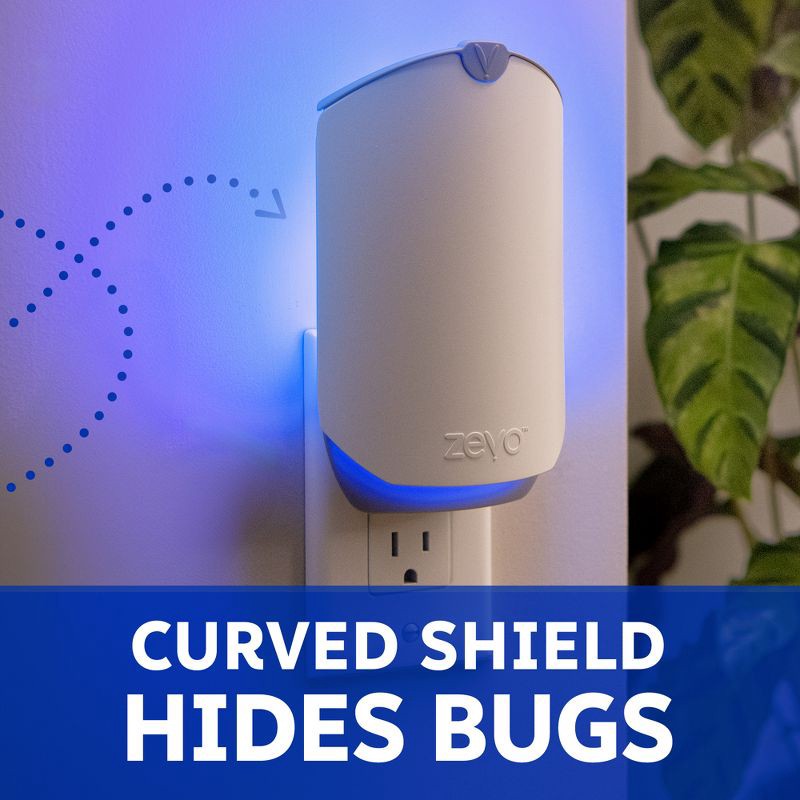 slide 8 of 12, Zevo Flying Insect Indoor Light Fly Trap Starter Kit, Catches House Flies, Fruit Flies, Gnats and More - 1 Trap + 3 Refills, 1 ct