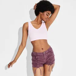 Women's Ruched-Front Shorts - Wild Fable™ Mahogany L