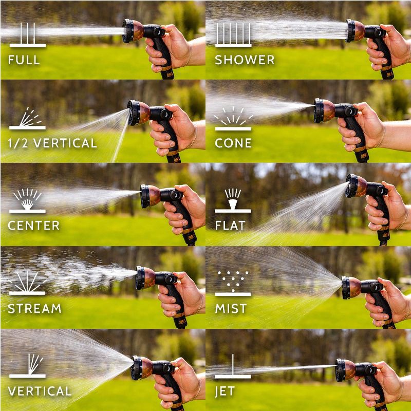 slide 4 of 4, As Seen on TV 50' Pocket Hose Copper Bullet Thumb Spray Nozzle Black Expandable Hose, 1 ct