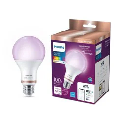 Philips Smart Wi-Fi 100W Multi-Colored LED Light Bulb A21 1P: E26 Base, Voice Control, Dimmable, Compatible with Alexa, Google, Siri