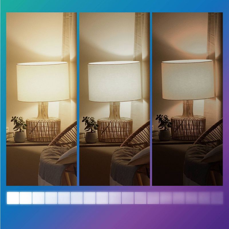 slide 3 of 8, Philips LED Multi-CCT Dip Switch 60W A19 4P: Dimmable 800 Lumens, 13.7-Year Life, E26 Base, 4-Pack, 90 CRI, White, 1 ct