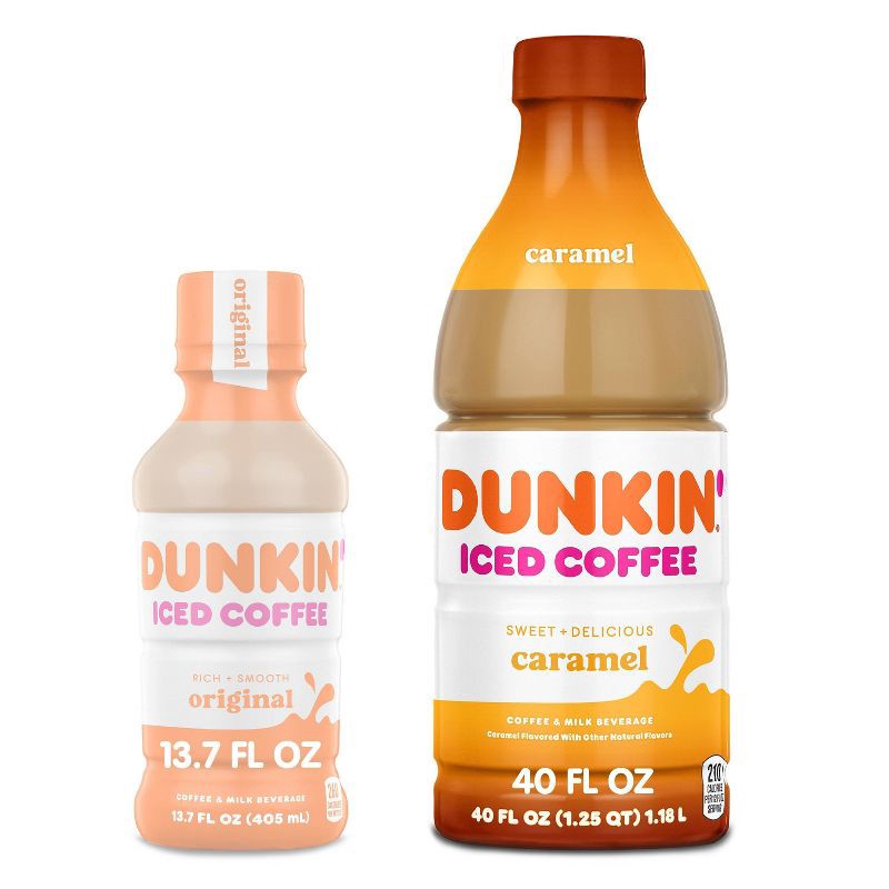 slide 5 of 9, Dunkin' Donuts Dunkin Caramel Iced Coffee - 40oz, 40 oz