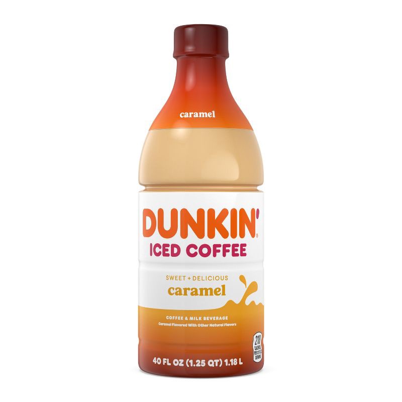 slide 6 of 9, Dunkin' Donuts Dunkin Caramel Iced Coffee - 40oz, 40 oz