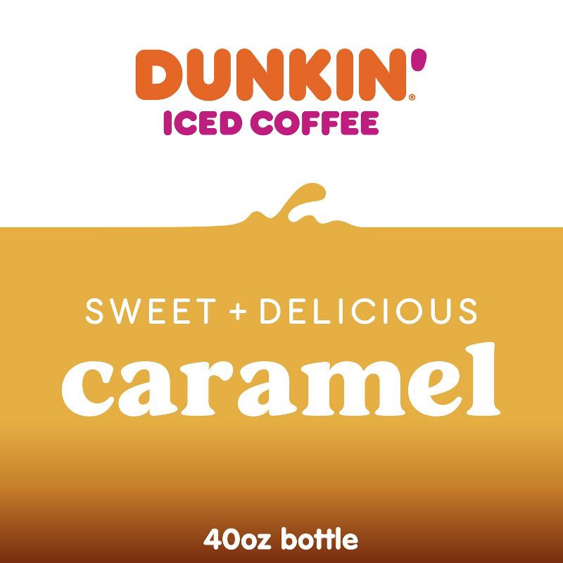 slide 9 of 9, Dunkin' Donuts Dunkin Caramel Iced Coffee - 40oz, 40 oz