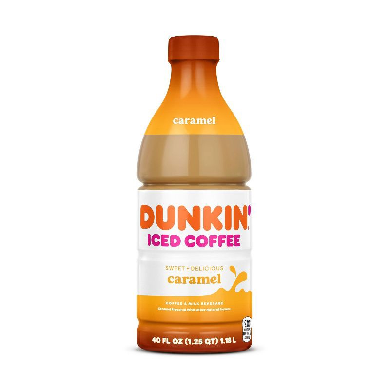 slide 1 of 9, Dunkin' Donuts Dunkin Caramel Iced Coffee - 40oz, 40 oz