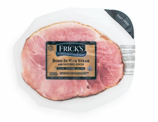 slide 1 of 1, Frick's Bone-In Ham Steak, per lb