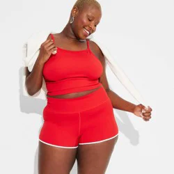 Women's High-Rise Seamless Hot Shorts - Wild Fable™ Red XXL