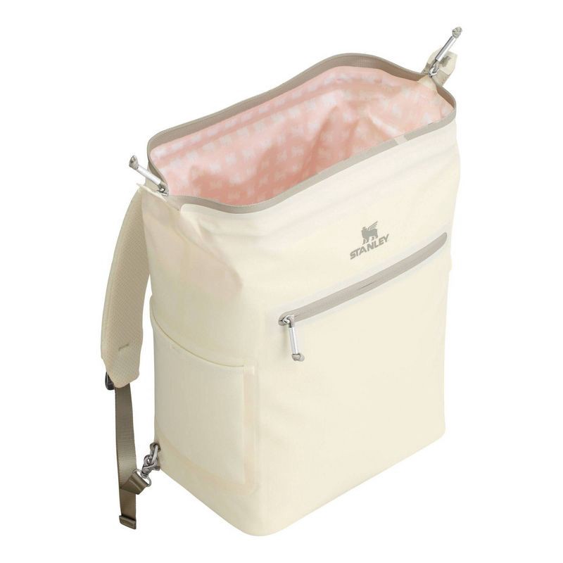 slide 3 of 6, Stanley 20 Cans All Day Madeleine Midi Backpack Cooler - Cream: 14.8L Polyester, 20 cans, 14.8 liter