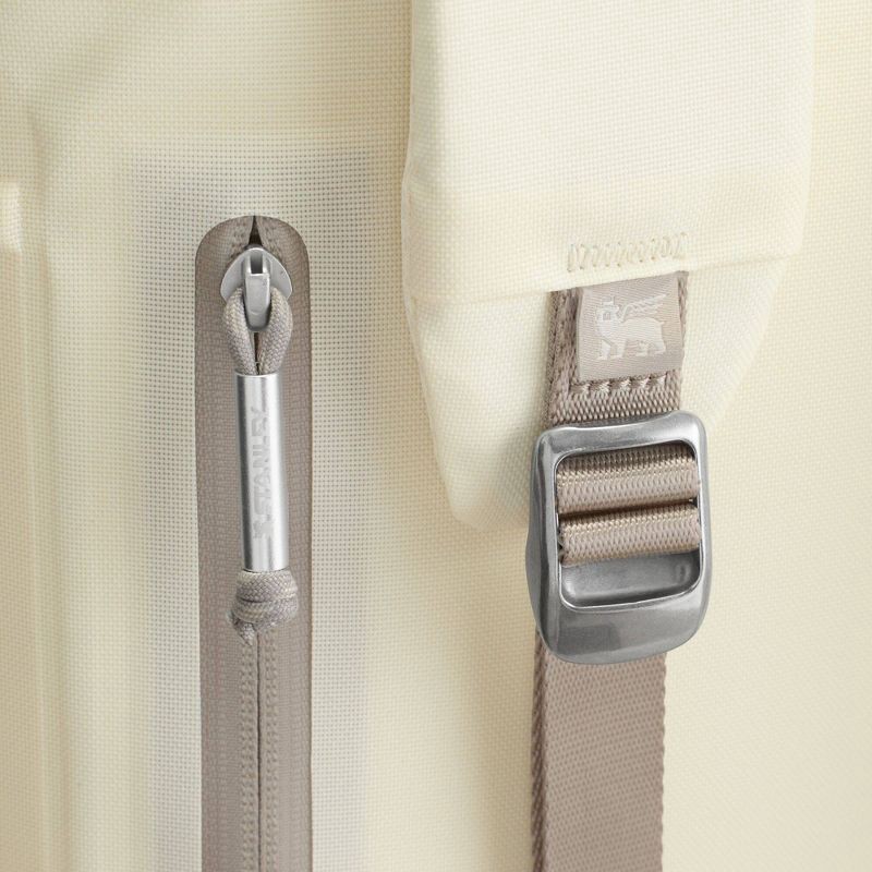 slide 4 of 6, Stanley 20 Cans All Day Madeleine Midi Backpack Cooler - Cream: 14.8L Polyester, 20 cans, 14.8 liter