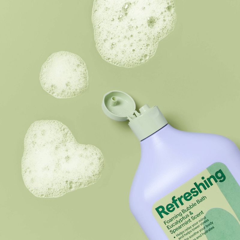 slide 2 of 3, Refreshing Foaming Bubble Bath - Eucalyptus and Spearmint - 34oz - up&up™, 34 oz