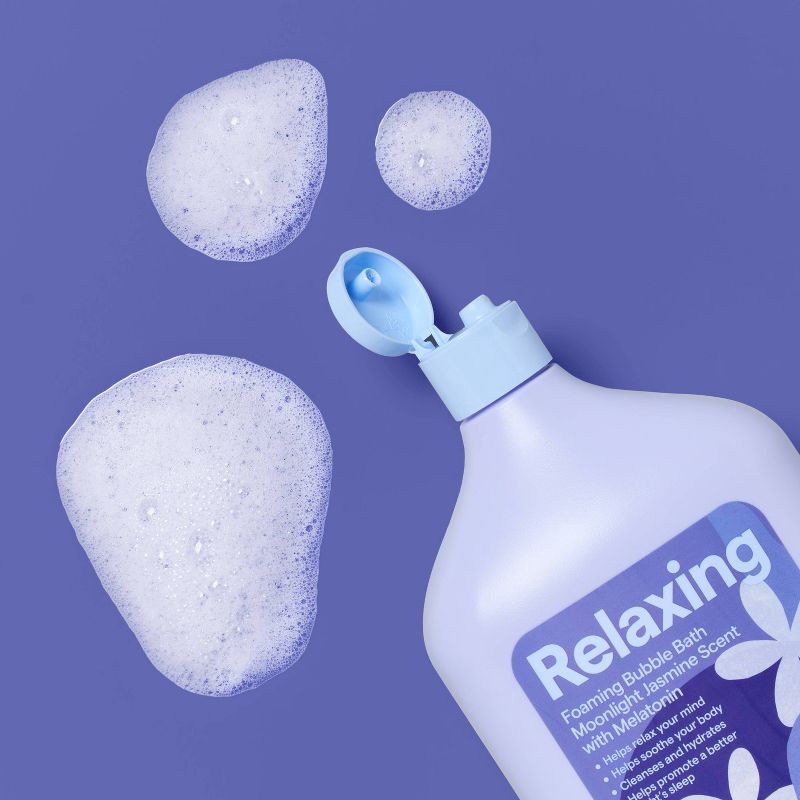 slide 2 of 3, Relaxing Foaming Bubble Bath - Moonlight Jasmine Scent with Melatonin - 34oz - up&up™, 34 oz