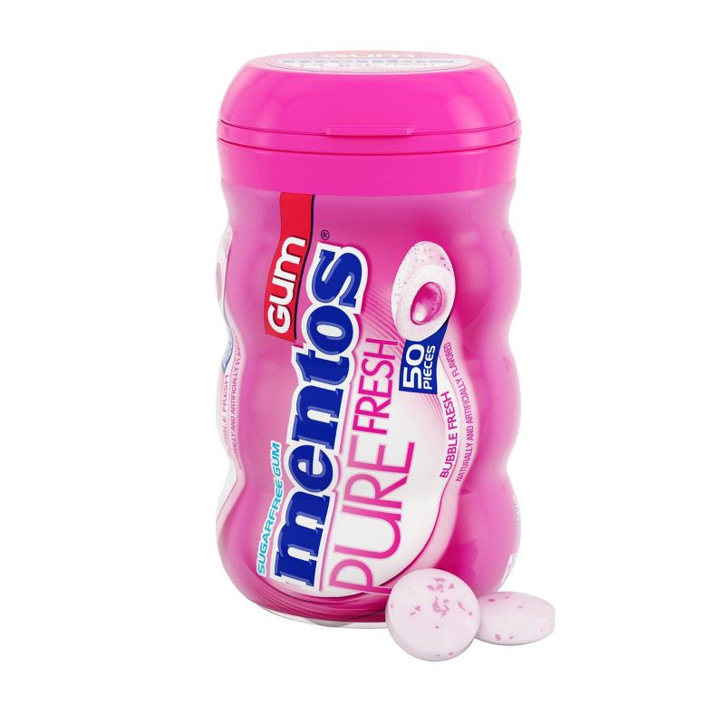 slide 3 of 4, Mentos Bubblefresh Gum Bottle - 50ct/3.53oz, 50 ct, 3.53 oz