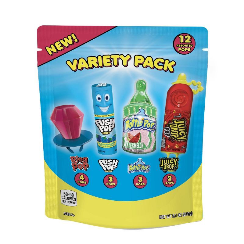 slide 1 of 3, Bazooka Candy Variety Pack Assorted Pops - 8.1oz/12ct, 8.1 oz, 12 ct