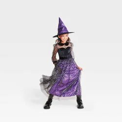 Kids' Light Up Starlight Witch Halloween Costume Dress S - Hyde and EEK! Boutique™: Girls Witch Costume, Includes Hat