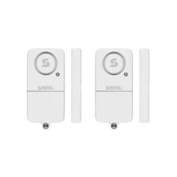 Sabre 2pk Door/Window Alarms: Security Sensors, Self-Monitoring, Adhesive Mount, Battery Powered, Window Locks