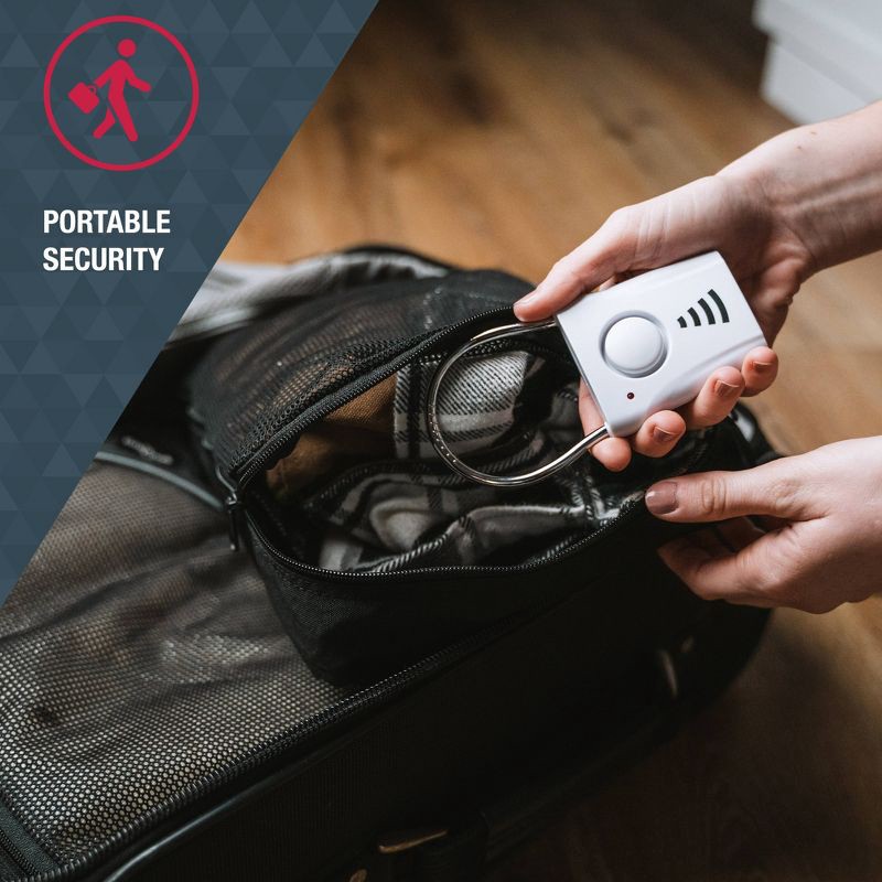 slide 6 of 8, Sabre Door Handle Alarm: Portable Home Security Sensor, Battery Operated, Alerts on Forced Entry, No Assembly Required, 1 ct