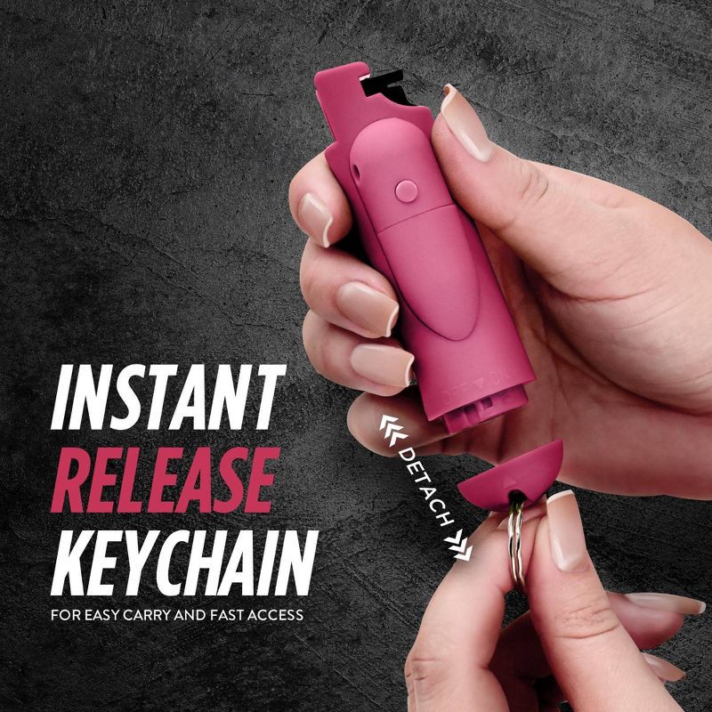 slide 4 of 8, Guard Dog Security AccuFire 2 Pepper Spray with Laser Assist SnapShot Release 16' Distance Pink: Pepper Gel for Women, Camping, 1 ct