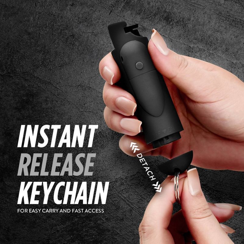 slide 4 of 8, Guard Dog Security AccuFire 2 Pepper Spray with Laser Assist SnapShot Release 16' Distance Black: Keychain, Camping, Women, 1 ct