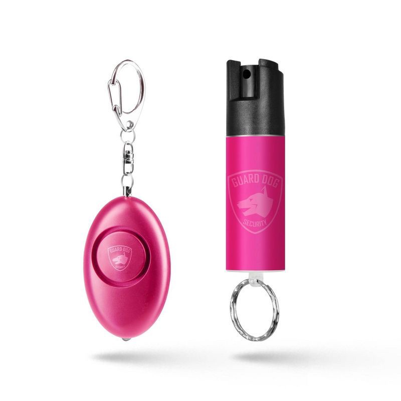 slide 1 of 8, Guard Dog Security on The Go Protection Set Keychain Pepper Spray with Keychain Alarm and LED Light Pink: Personal Safety for Women, 1 ct