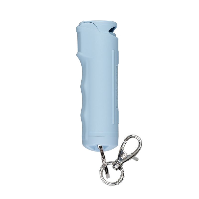 slide 1 of 6, Sabre Fliptop Pepper Spray Chambray Blue: Compact Self-Defense for Women, Plastic, 3.7" Height, 0.54 oz, 0.54 oz