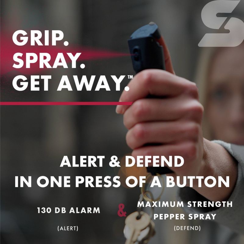 slide 3 of 7, Sabre 2-in-1 Pepper Spray + Alarm Snow White, 1 ct