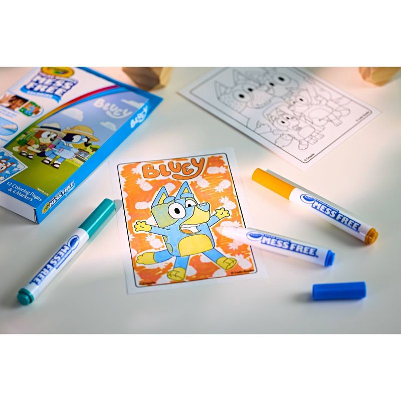 slide 6 of 6, Crayola Color Wonder Bluey Mini Box Set, 12 Coloring Pages and 4 Mess Free Markers, Toddler Stocking Stuffers, Coloring Gift, Ages 3+, 1 ct
