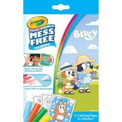 Crayola Color Wonder Bluey Mini Box Set, 12 Coloring Pages and 4 Mess Free Markers, Toddler Stocking Stuffers, Coloring Gift, Ages 3+
