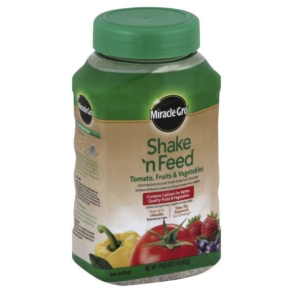 slide 1 of 2, Miracle-Gro Shake 'n Feed Tomatoes Fruits & Vegetables Plant Food, 1 ct