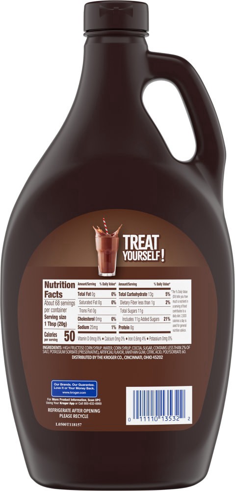 slide 2 of 2, Kroger Chocolate Syrup, 48 oz