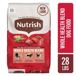 Rachael Ray Nutrish Real Beef, Pea & Brown Rice Recipe Dry Dog Food 28 lb Bag