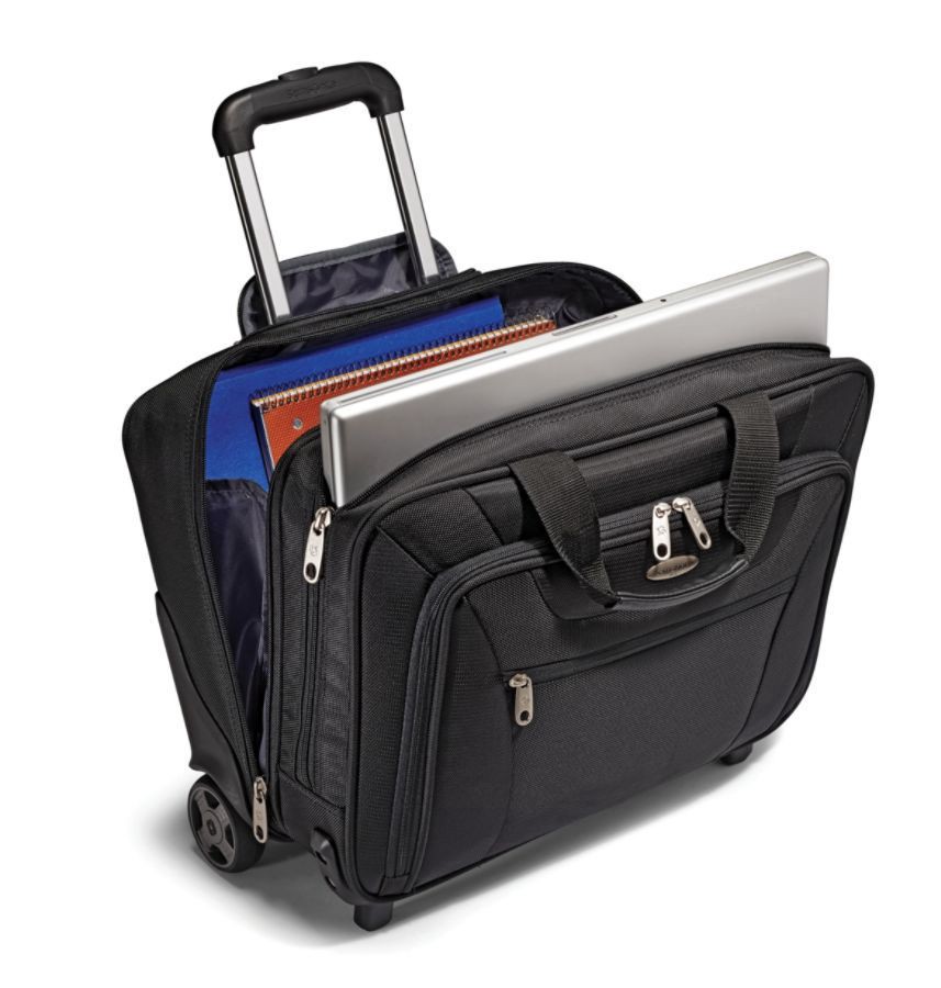 slide 2 of 6, Samsonite Wheeled Business Case, Black, 13 in x 17 in x 6 1/2 in