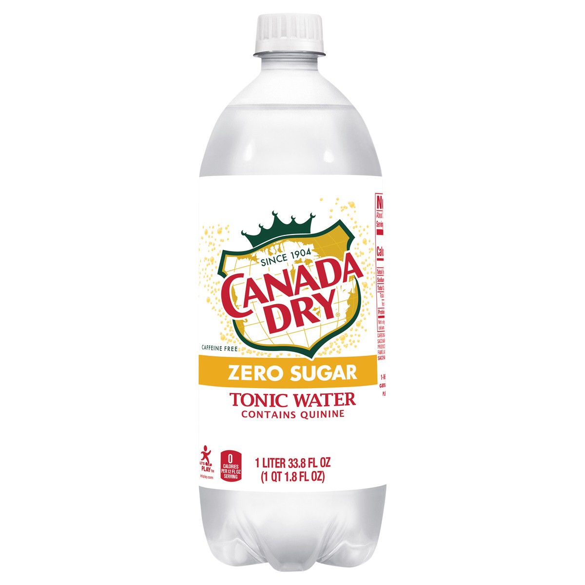 slide 1 of 7, Canada Dry Zero Sugar Tonic Water- 33.8 fl oz, 1 liter