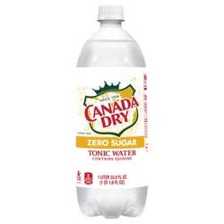 Canada Dry Zero Sugar Tonic Water, 1 L bottle