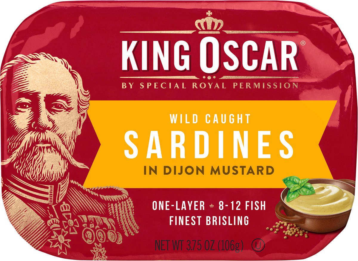 slide 4 of 7, King Oscar Wild Caught Sardines in Dijon Mustard 3.75 oz, 3.75 oz