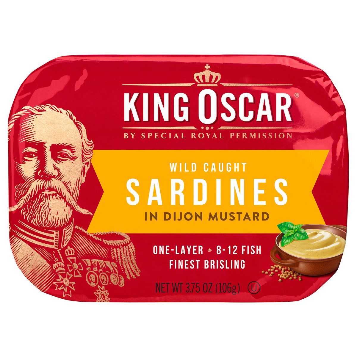 slide 5 of 7, King Oscar Wild Caught Sardines in Dijon Mustard 3.75 oz, 3.75 oz