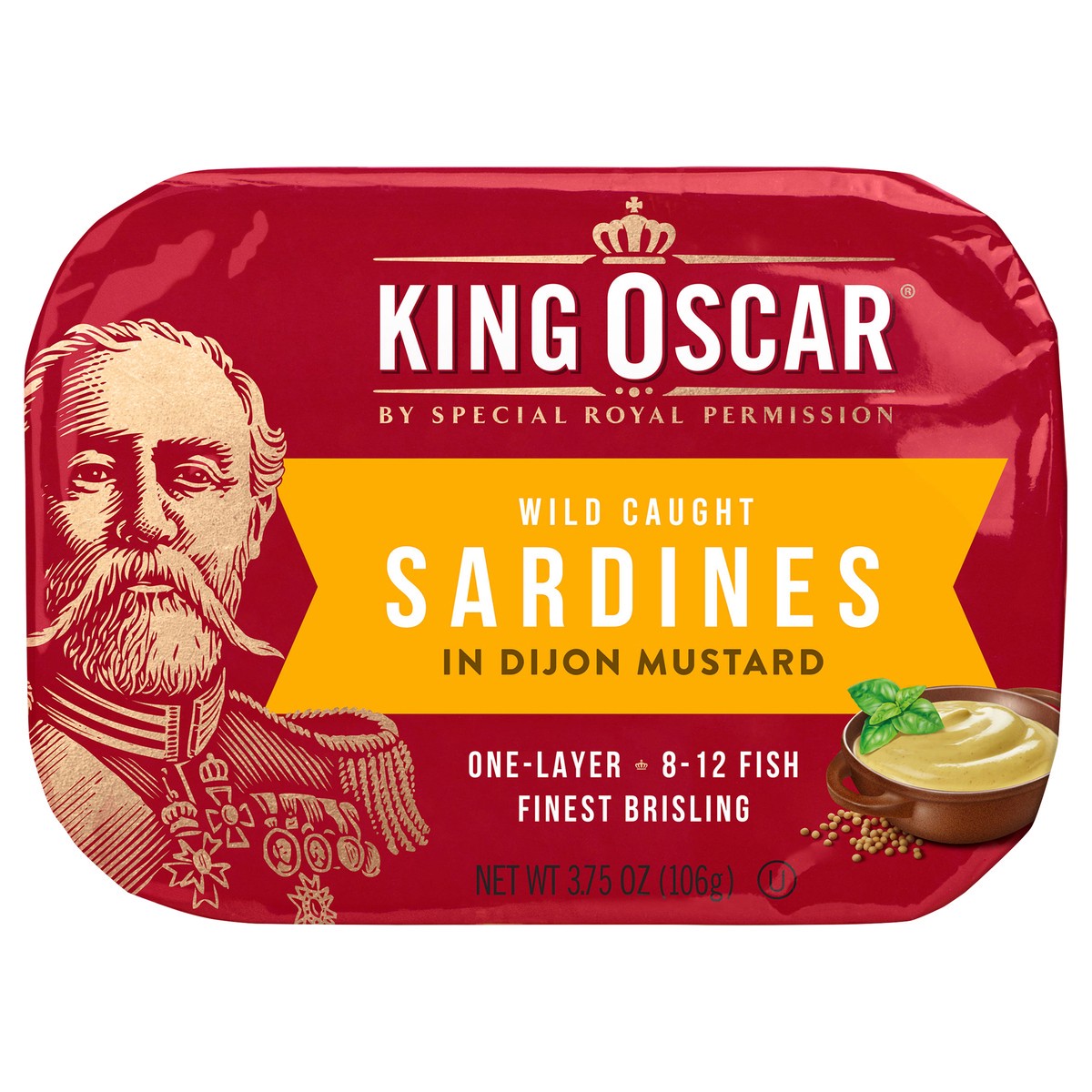 slide 1 of 7, King Oscar Wild Caught Sardines in Dijon Mustard 3.75 oz, 3.75 oz