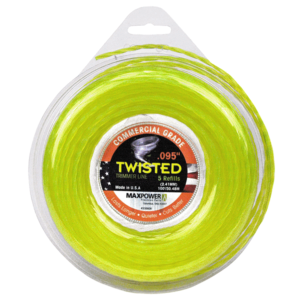 Maxpower Twisted .095 Trimmer Line Optic Yellow 100 ft Shipt