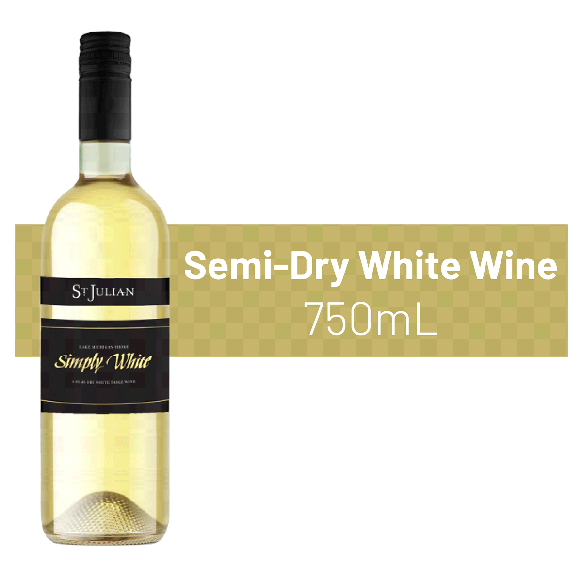 slide 1 of 1, St. Julian Simply White Wine, 750 ml