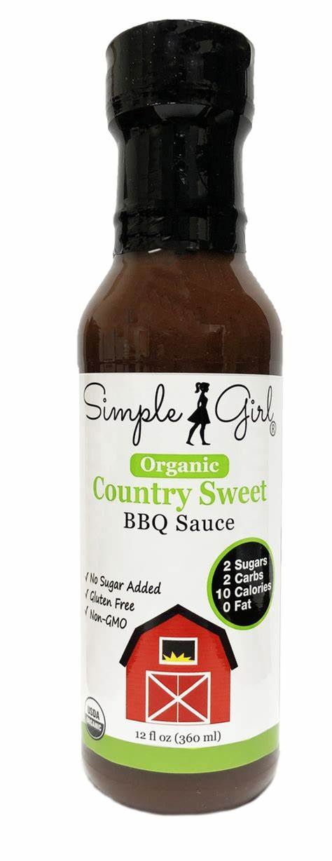slide 1 of 1, Simple Girl Country Sweet BBQ Sauce, 12 oz