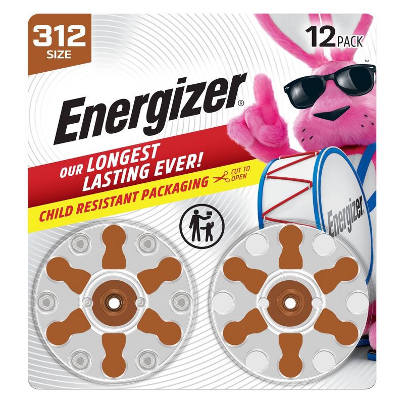 slide 1 of 9, Energizer Hearing Aid Battery Size 312 12pk - Brown, 12 ct