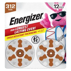 Energizer Hearing Aid Battery Size 312 12pk - Brown