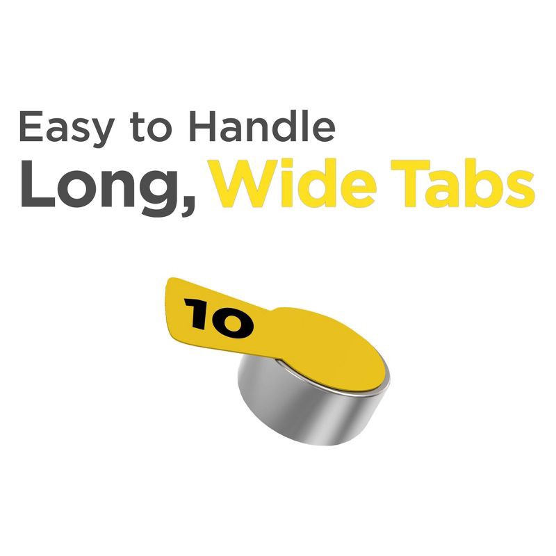slide 6 of 8, Rayovac Hearing Aid Battery Size 10 24pk - Yellow: 1.45V | 72mAh Capacity | Single-Use, 24 ct