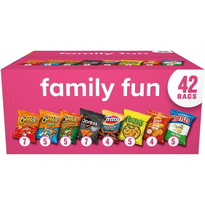 slide 1 of 4, Frito-Lay Variety Pack Family Fun Mix - 42ct, 42 ct