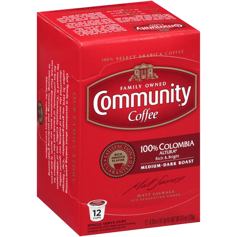 slide 2 of 7, Community Coffee 100% Colombia Coffee, 12 ct