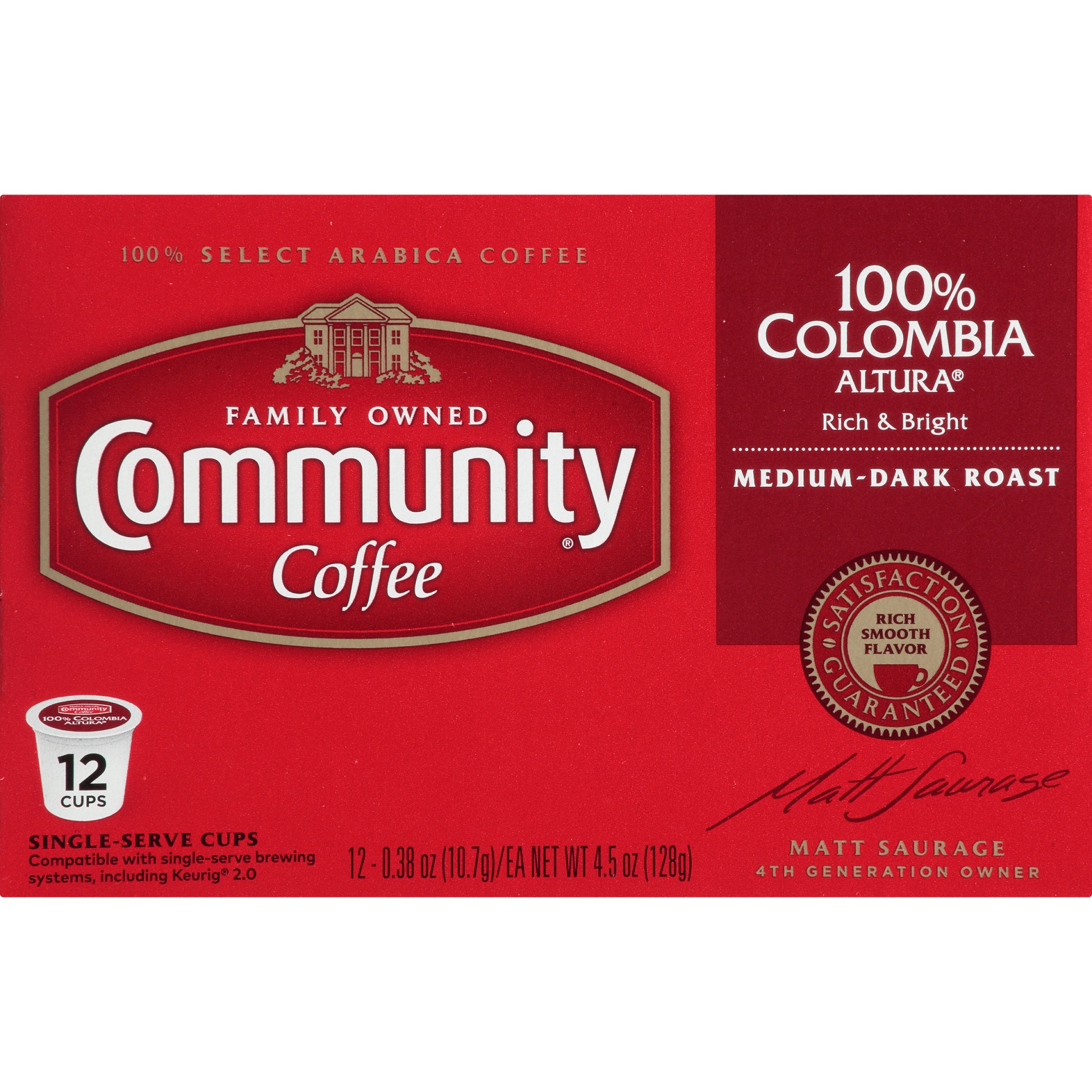 slide 3 of 7, Community Coffee 100% Colombia Coffee, 12 ct