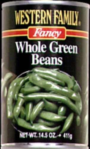 slide 1 of 1, Western Family Whole Green Beans, 14.5 oz