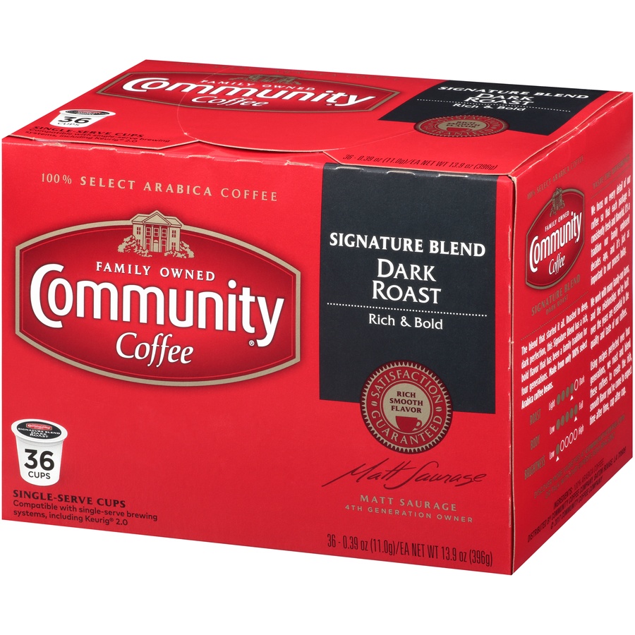 Community Coffee Signature Blend Dark Roast, Single Serve Coffee